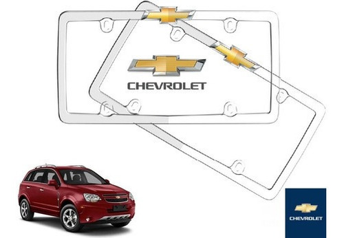 Par Porta Placas Chevrolet Captiva 2009 Original