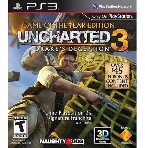 Jogo Uncharted 3 Drakes Deception Ps3 Midia Fisica Sony