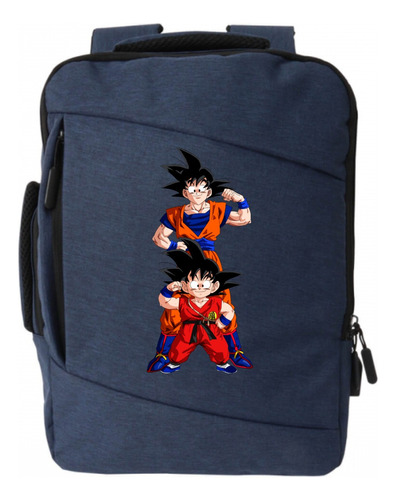 Morral Espalda Goku Evolucion Dragon Maleta Portafolio Azul