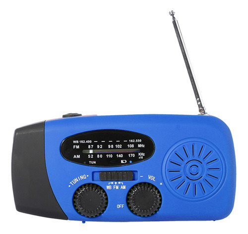 Radio De Emergencia Manivela Solar Am/fm/noaa Recargable Con