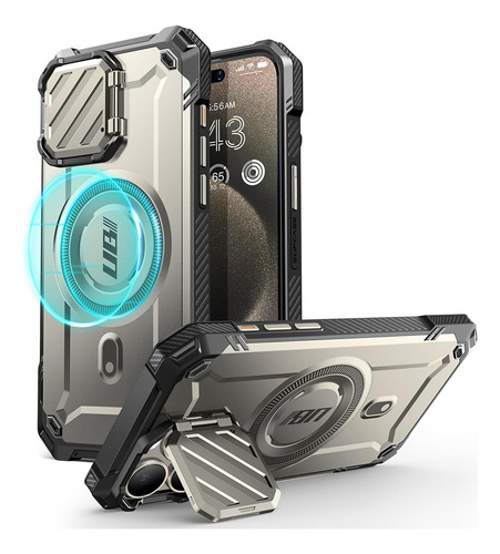 Supcase Para iPhone 15 Pro Max Case Com Capa E Suporte Da Câ