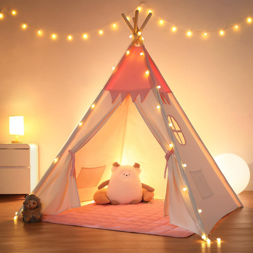 Carpa Tipo Tipi Besrey Para Niños Con Tapete Acolchado Y Cad