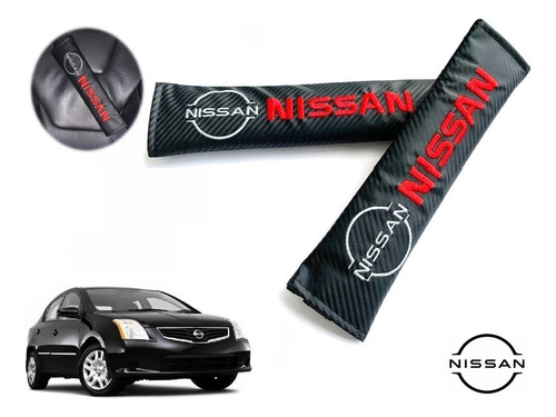 Par Almohadillas Cubre Cinturon Nissan Sentra 2007 A 2012