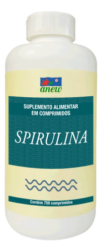 Spirulina Anew 750 Comprimidos (300g) Sabor Natural
