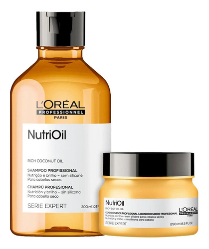  Kit Loreal Nutrioil Shampoo 300ml + Máscara 250ml