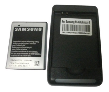 Pila Samsung S5360 Orig.+combo Cargador D/pared Usb 