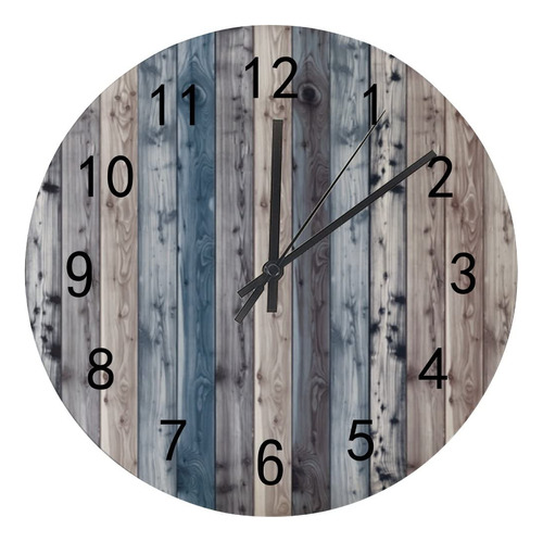 Reloj De Pared Grande De Madera De 12 Pulgadas, Funciona Con