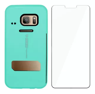 Funda Uso Rudo Tarjetero Guardful Samsung Galaxy S7 + Vidrio