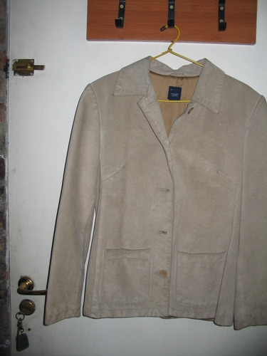 Saco Blazer Marca Gap Cuero Legitimo Nobuk Gamuza Talle S