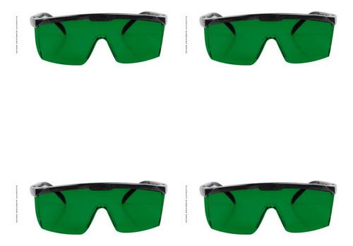 Kit 4 Óculos De Proteção Imperial Rj Proteplus Verde