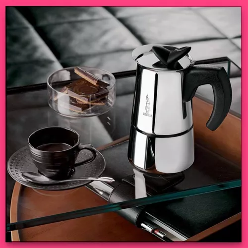 Cafetera Italiana Espresso Maker para 4 Tazas Acero Inoxidable