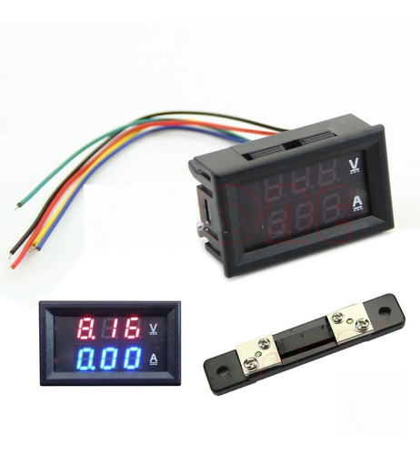 Voltímetro Amperímetro Digital Dc 100v 50a Painel