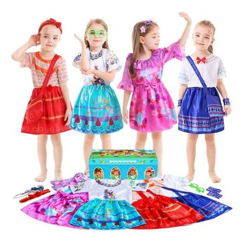 Trajes De La Familia Mágica Princesa Vestido Ropa- Js5wn