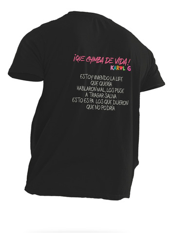  Camiseta Karol G Cover Art Que Chimba De Vida Msb