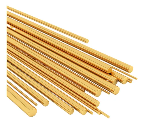 comprar 6 Pinos Varetas Latão Ø 4.75mm X 50cm Vergalhão Cutelaria Cabo Dourado