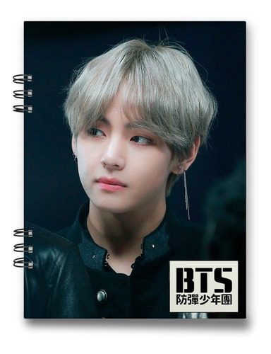 Imagen 4 de 4 de Bts Cuaderno V Kim Tae-hyung 15x20 Cms Mediacarta 100 Hojas