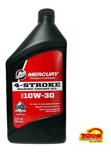 Aceite Mercury 10w 30 Mineral Hasta 60 Hp. Tc