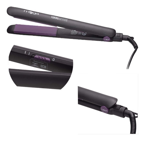 Prancha Turbo + Modelador Conic Mega Profissional Kit Bivolt