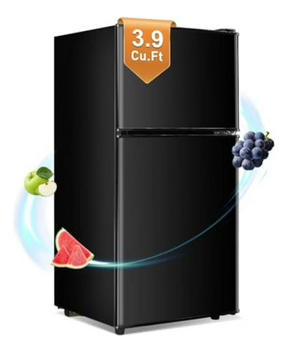 Refrigerador Compacto , Doble Puerta Con Congelador, 3.9 Cu.