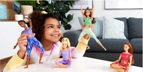 Imagem 8 de 9 de Barbie Feita Para Mexer Loira Articulada To Move Rosa Ms