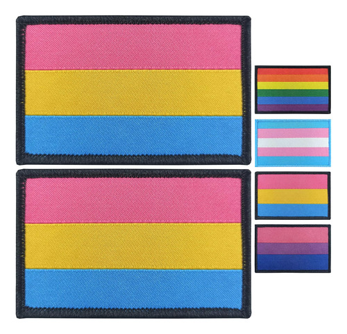 Parche De Bandera Pan  Paquete De 2 Parches Pan Lgbt Ba...