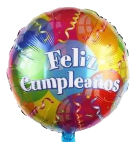 Globo Metalico 18 Feliz Cumpleaños Globos. Incluye 2 Piezas