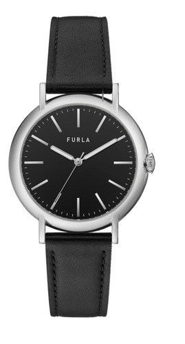 Reloj Furla De Cuero Genuino Negro Para Mujer Modelo Ww000