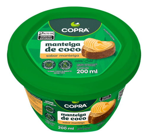 Manteiga De Coco Copra 200gr Vegana