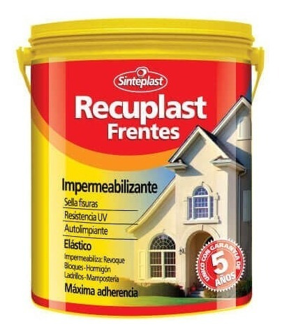 Imagen 2 de 8 de Recuplast Frentes Impermeabilizante 4 Lts Sinteplast