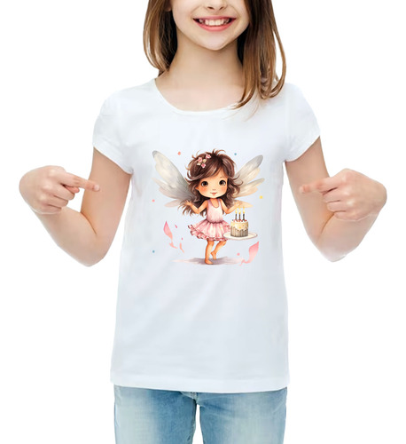 Remera Nena Niña Infantil Fantasia Princesa Hada Acuarela 23