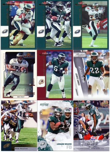 2000-2010 Philadelphia Eagles Lote ( 12 ) Tarjetas