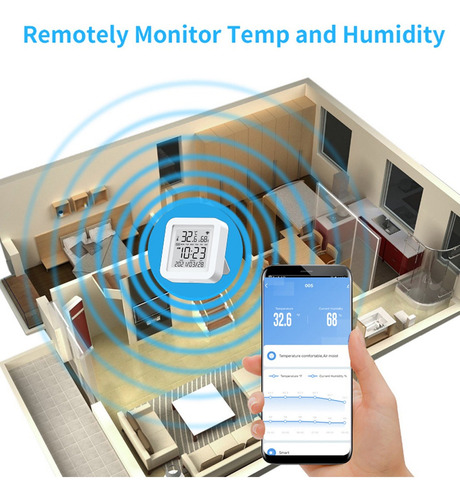. Smart Sensores Tuya Wifi Lcd Usb Alexa Google Home