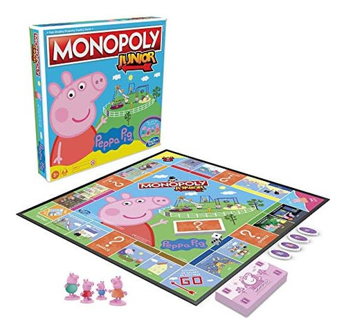 Monopoly Junior: Juego De Mesa Edición Peppa Pig Para 2-4 Ju