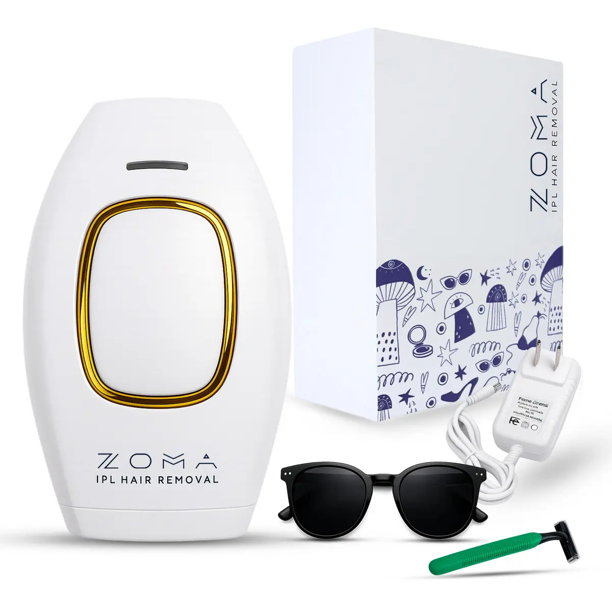 Depiladora IPL ZOMA Profesional para Cuerpo y Cara con 5 Intensidades