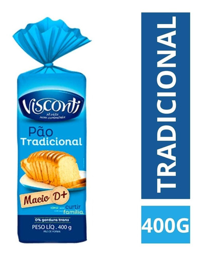 Pão De Forma Tradicional Macio Visconti 400g