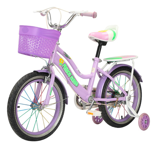 Bicicleta Entrenadora De Niños Aeiou Qk-08 Canastilla R12