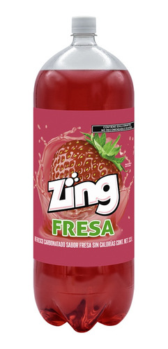 Refresco Zing Sabor Fresa, 3.3 Litros
