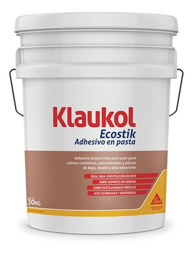 Adhesivo En Pasta Klaukol Ecostik X 6kg