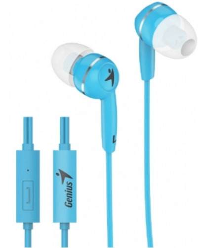 Imagen 1 de 4 de Auriculares Genius Hs-m300 Con Microfono Celeste