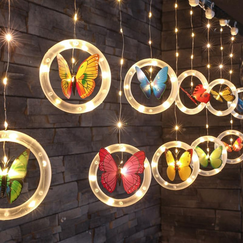 Cortina Sdourmable Butterfly String Light 3m 50led Usb Fairy