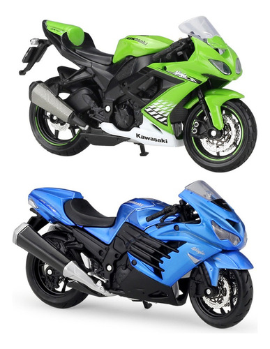 Maisto Kawasaki Ninja Zx-10r Y Zx-14r Miniatura Metal Moto