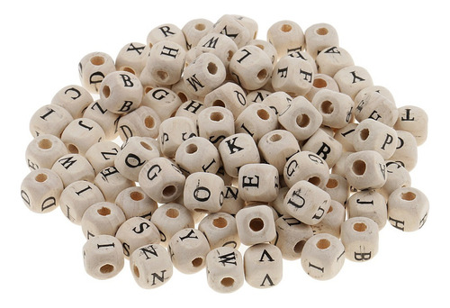 2025 200 Peças Letras Do Alfabeto De Madeira Cubo Contas