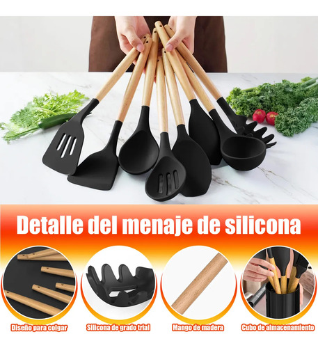 Set 12 Espatulas Brochas De Silicona Antiadherente Pastelera