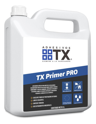 Tx Primer Pro -promotor De Adherencia, 5 Lts