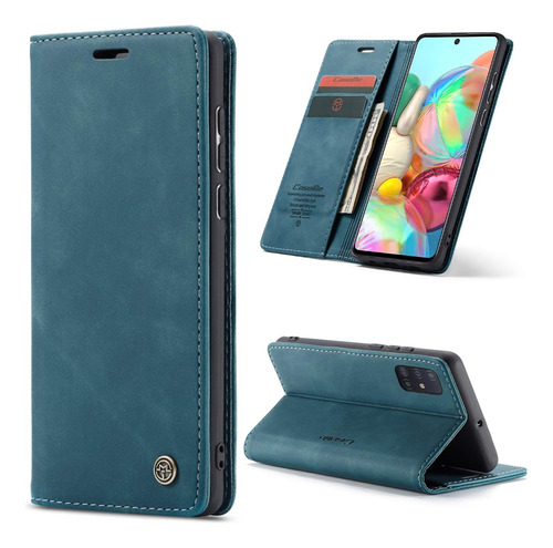 Funda Galaxy A31 Kowauri Wallet Azul