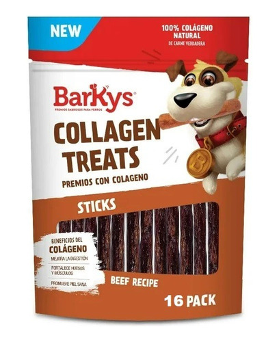 Palitos De Carne Con Colageno Barkys Premios Para Perro 