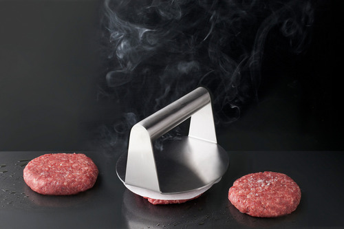 Prensa Hamburguesa De Acero Inoxidable 14.50cm Ibili Color Plateado