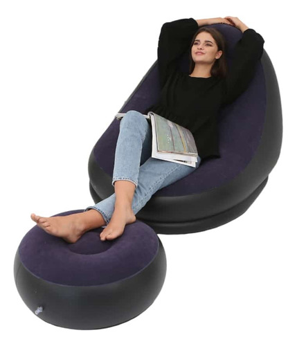 Sofa Puff Inflable 2 Pzs Confort