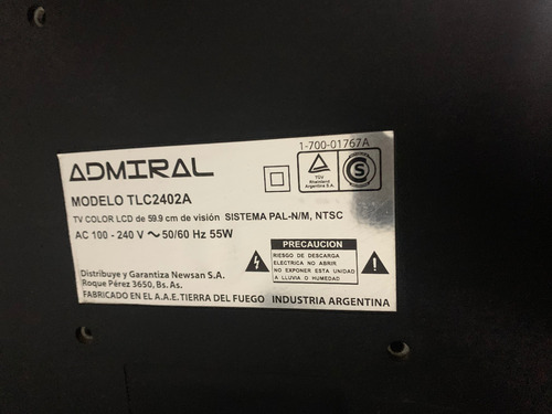 Television Admiral 24 Hd (Usado)