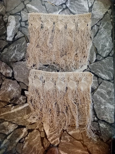 Puntilla Macrame Artesania Antigua Rombos 48x44 ( 6 ) 